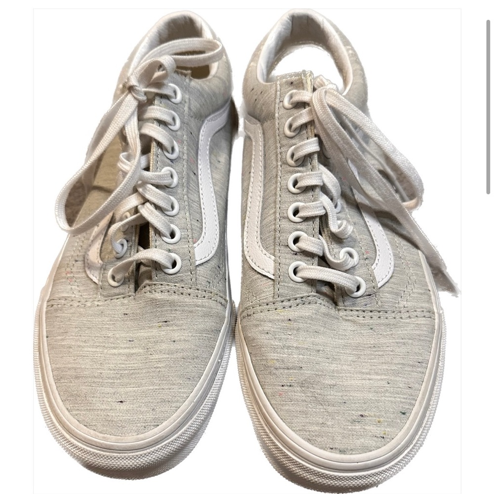 Vans old skool light grey and white size 7.5